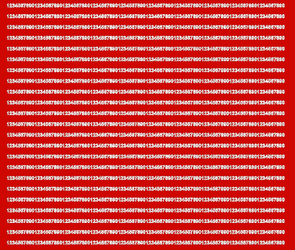 Naklejka cyfry samoprzylepne 3 mm naklejki czerwony z połyskiem.