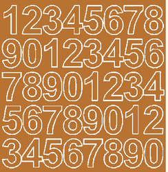 Naklejki cyfry samoprzylepne 3,5 cm miedziany z połyskiem