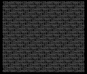 Naklejka cyfry samoprzylepne 7 mm naklejki czarny matowy