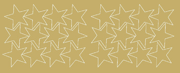 Naklejki gwiazdki 7 cm gwiazdy samoprzylepne 24 szt. złoty matowy