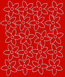 Naklejka na ścianę kwiaty naklejki kwiatki 20 szt czerwony matowy