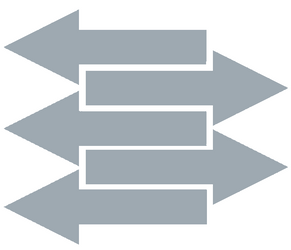 Naklejki strzałki, strzałka 40x15 cm 5 szt. srebrny z połyskiem