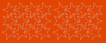 Naklejki gwiazdki 7 cm gwiazdy samoprzylepne 24 szt. pomarańczowy matowy
