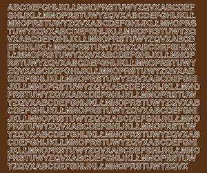 Naklejka litery samoprzylepne 7 mm naklejki brązowy matowy