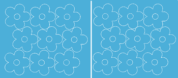 Naklejki na ścianę kwiatki 18 szt. jasnoniebieski z połyskiem