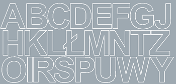 Naklejki litery samoprzylepne 7 cm srebrny z połyskiem