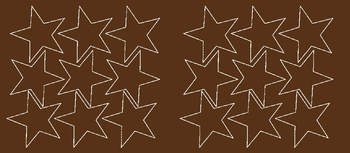 Naklejki gwiazdki 8 cm gwiazdy samoprzylepne 18 szt. brązowy matowy