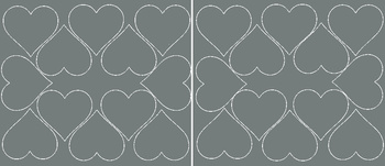 Naklejki serca walentynki 7 cm naklejka 24 sztuki szary połysk