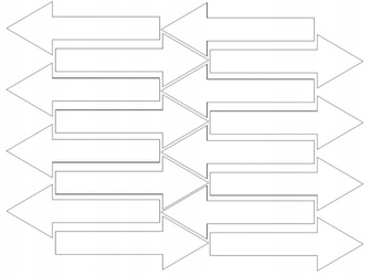 Naklejka strzałki 20x7 cm 16 sztuk naklejki biały matowy