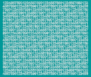 Naklejka cyfry samoprzylepne 7 mm naklejki turkusowy z połyskiem