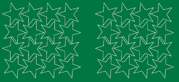 Naklejki gwiazdki 6 cm gwiazdy samoprzylepne 32 szt. zielony z połyskiem