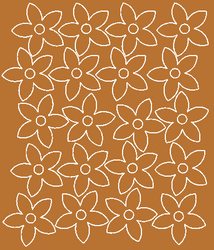 Naklejki na ścianę kwiatki 20 szt. miedziany z połyskiem