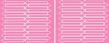 Naklejka strzałki strzałka 10x2cm 60 sztuk naklejki różowy matowy