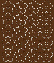 Naklejka na ścianę kwiaty naklejki kwiatki 20 szt brązowy połysk