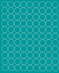 Naklejka koła 4 cm naklejki kółka grochy kropki 99 sztuk turkusowy matowy
