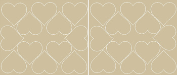 Naklejki serca walentynki 7 cm naklejka 24 sztuki beżowy matowy
