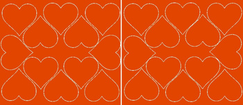 Naklejki serca walentynki 7 cm 24 sztuki pomarańczowy połysk