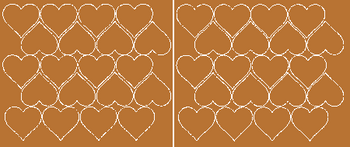 Naklejki serca walentynki 5 cm naklejka 40 sztuk  miedziany z połyskiem