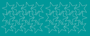 Naklejki gwiazdki 7 cm gwiazdy samoprzylepne 24 szt. turkusowy z połyskiem