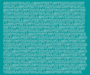 Naklejka litery samoprzylepne 7 mm naklejki turkusowy połysk