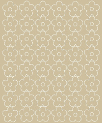 Naklejka na ścianę kwiaty 3 cm naklejki kwiatki 48 sztuk beżowy matowy.