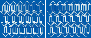 Naklejka strzałki 5x3cm 72 sztuki naklejki niebieski z połyskiem