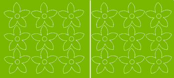 Naklejki na ścianę kwiatki 18 szt. limonkowy zielony z połyskiem