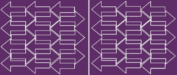 Naklejka strzałki 7x4,5cm 42 szt naklejki fioletowy z połyskiem