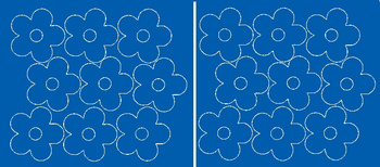 Naklejka na ścianę kwiaty naklejki kwiatki 18szt niebieski matowy