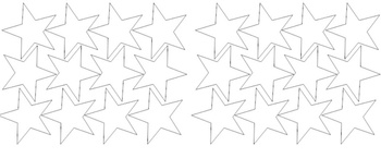 Naklejki gwiazdki 7 cm gwiazdy samoprzylepne 24 szt. biały matowy