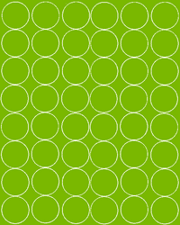 Naklejki koła 6 cm kółka grochy kropki 48 szt. limonkowy zielony z połyskiem
