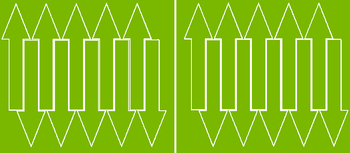 Naklejki strzałki, strzałka 15x4 cm 20 szt. limonkowy zielony matowy