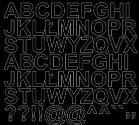 Naklejka litery samoprzylepne 2,5 cm naklejki czarny z połyskiem