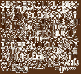 Naklejka litery samoprzylepne 1.5 cm naklejki brązowy połysk