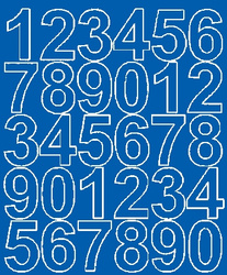 Naklejka cyfry samoprzylepne 4,5 cm naklejki niebieski matowy