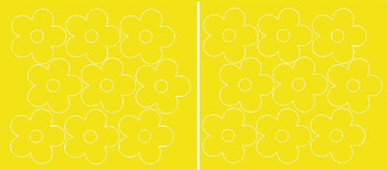 Naklejka na ścianę kwiaty naklejki kwiatki 18 sztuk żółty matowy