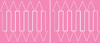 Naklejka strzałki 15x4cm 20 sztuk naklejki różowy z połyskiem