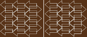 Naklejka strzałki 7x4,5cm 42 sztuki naklejki brązowy matowy