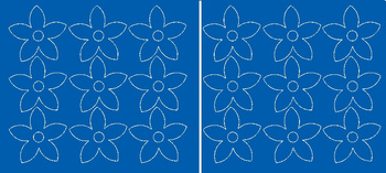 Naklejka na ścianę okno kwiaty naklejki kwiatki 18 sztuk niebieski matowy.