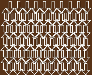 Naklejka strzałki 3x2cm 110 sztuk naklejki brązowy matowy
