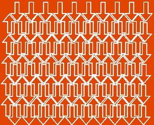 Naklejka strzałki 3x2cm 110 sztuk naklejki pomarańczowy matowy