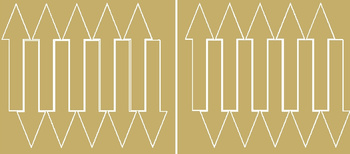 Naklejka strzałki 15x4cm 20 sztuk naklejki złoty matowy