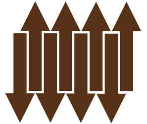 Naklejka strzałki 30x10 cm 8 sztuk naklejki brązowy matowy