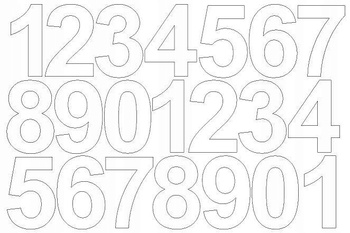 Naklejka cyfry samoprzylepne 10 cm naklejki białe matowe