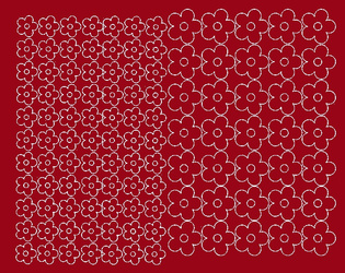 Naklejka na rower kask kwiaty 112 sztuk ciemno czerwony matowy