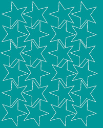 Naklejki gwiazdki 12 cm gwiazdy samoprzylepne 24 szt. turkusowy z połyskiem