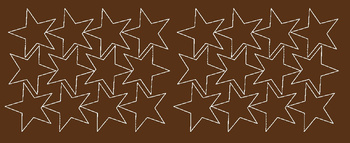 Naklejki gwiazdki 7 cm gwiazdy samoprzylepne 24 szt. brązowy z połyskiem