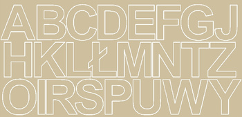 Naklejka litery samoprzylepne 7 cm naklejki beżowy matowy