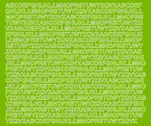 Naklejki litery samoprzylepne 7 mm limonkowy zielony z połyskiem