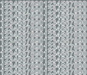 Naklejka cyfry samoprzylepne 1,5 cm naklejki szary matowy